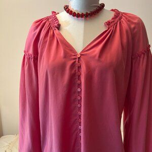 GO > By Go Silk Rosebud Pink 100% Silk - EXCELLENT like new - Size Small